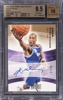2004/05 UD SP Game Used Edition "Significance - Gold" #KB Kobe Bryant Signed Card (#02/10) – True Gem Example – BGS GEM MINT 9.5/BGS 10
